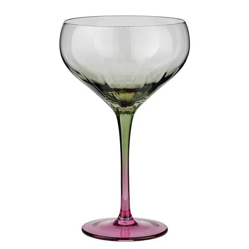 DIVINE Sklenice na koktejly 380 ml - zelená/růžová