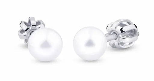 Cutie Jewellery Perlové náušnice z bílého zlata Z3003/4/5 0,5 cm