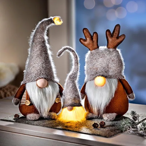 LED dekorace Trio skřítků, sada 3 ks