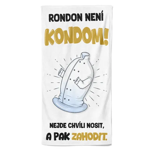 Osuška Rondon není kondom (Velikost osušky: 70x140cm)
