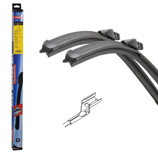 Compass Stěrače FLAT SET (CUBE) - 750 + 660 mm