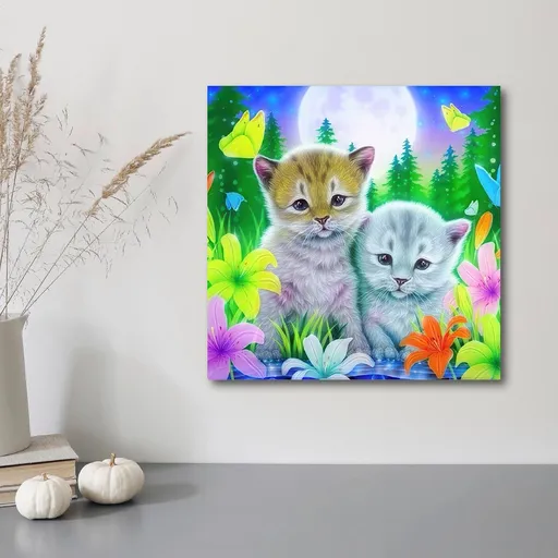 Diamantové malování Sladké kočky