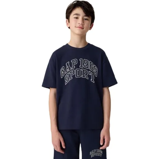 GAP INTL LOGO CREW Chlapecké tričko, tmavě modrá, velikost