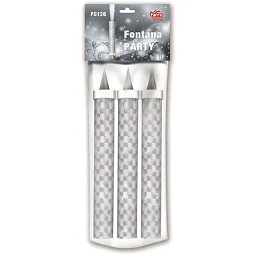 Fontány párty na dort, 12cm, bílé, 3ks (8595596306442)