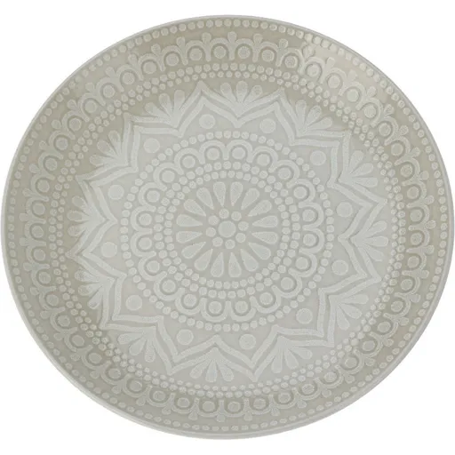 Kameninový mělký talíř Ethnic, pr. 27 cm, béžová