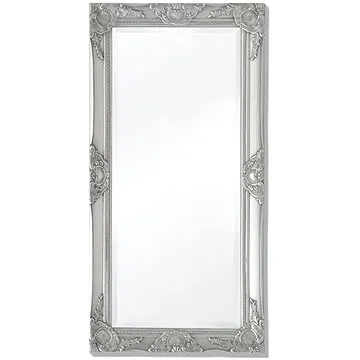 Nástěnné zrcadlo barokní styl 100x50 cm stříbrné (243681)