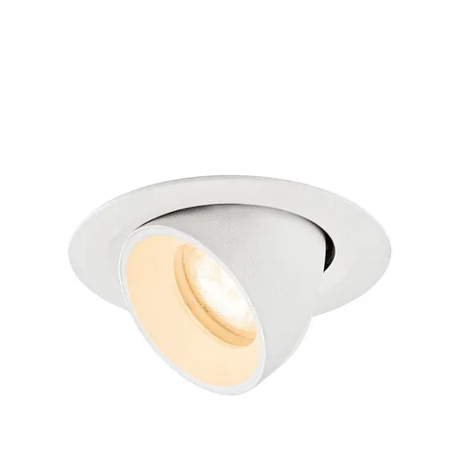 BIG WHITE (SLV) NUMINOS GIMBLE XS Stropní vestavné svítidlo, 2700 K, 55°, IP20, kulaté, bílé 1010042