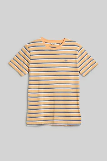 TRIČKO GANT STRIPED SHIELD T-SHIRT CORAL APRICOT