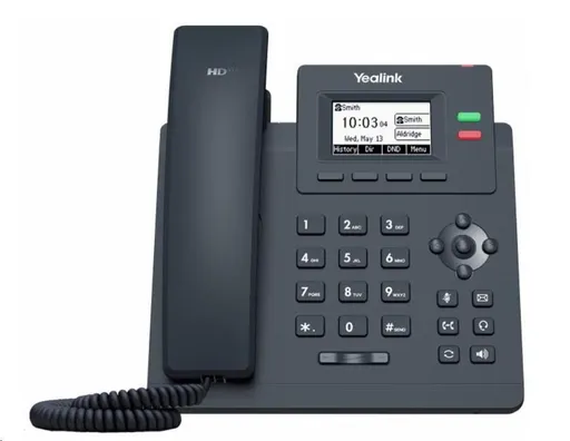 Yealink SIP-T31 IP telefon, 2, 3" 132x64 grafický, 2x RJ45 10/100, 2x SIP, s adaptérem