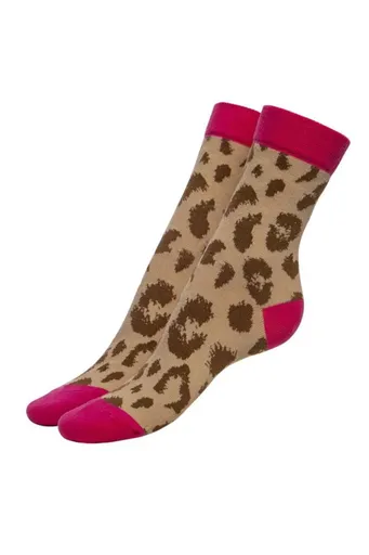 Fuchsiovo-hnedé ponožky Pretty Wild 100DEN