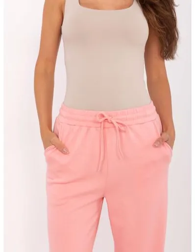 Broskvové tepláky se šňůrkou