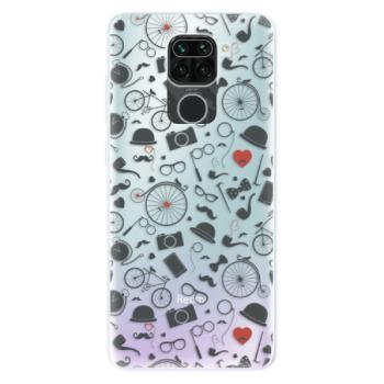 Odolné silikonové pouzdro iSaprio - Vintage Pattern 01 - black - Xiaomi Redmi Note 9