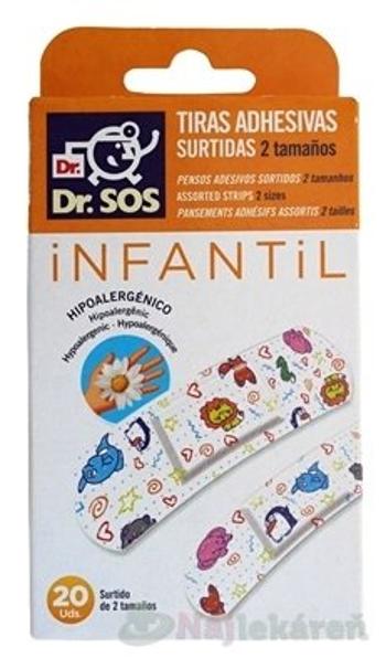 Dr. SOS detske náplasti mix vodeodolné 20 ks