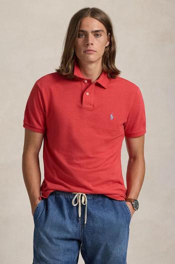 Bavlněné polo tričko Polo Ralph Lauren modrá barva, 710536856