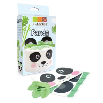 Cakesupplies Dekorační set ozdob na dort - Panda 15 ks