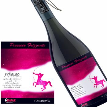 Víno Střelec (23.11. - 21.12.) - Červené provedení (Druh Vína: Prosecco)