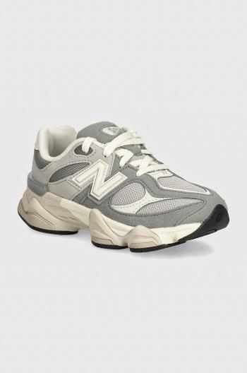 Dětské sneakers boty New Balance 9060 šedá barva, PC9060EM