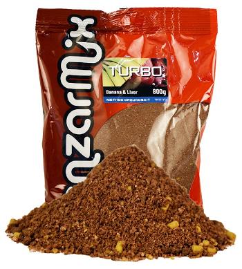 Benzar mix krmítková směs turbo method 800 g - banán játra