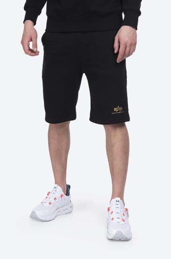 Kraťasy Alpha Industries Basic pánské, černá barva, 116363FP.583-black