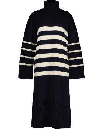 ŠATY GANT D2. BRETON KNIT DRESS EVENING BLUE