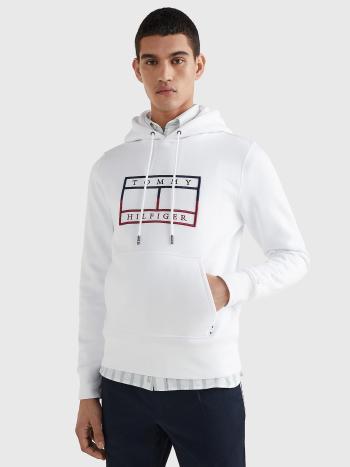 Tommy Hilfiger pánská bílá mikina Flag - XXL (YBR)