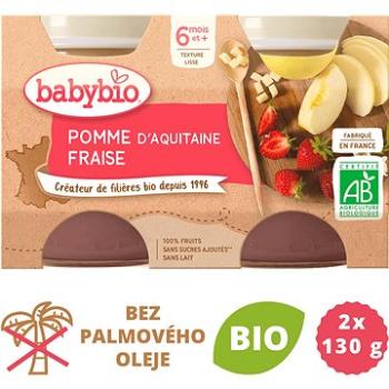 BABYBIO Jablko jahoda 2× 130 g (3288131510934)