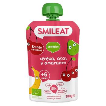 Smileat BIO kapsička banán hruška třešeň acai a amarant 6M+ 100 g