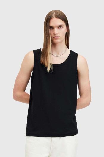 Bavlněný top AllSaints EDWARDS VEST černá barva, M008JB