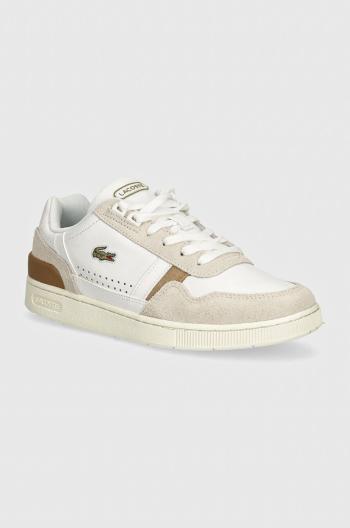 Kožené sneakers boty Lacoste T-CLIP 0722 1 COU SFA bílá barva, 43SFA0009