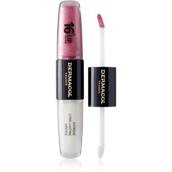 Dermacol 16H Lip Colour dlouhotrvající rtěnka a lesk na rty odstín 11 Soft Heart 2x4 ml