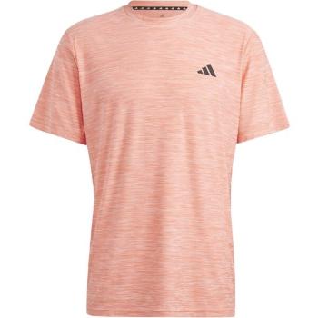 adidas TRAIN ESSENTIALS TEE Pánské tréninkové tričko, oranžová, velikost