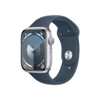 Apple Watch S9 45 mm sport band M/L smart hodinky Silver/Storm Blue