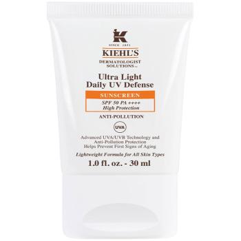 Kiehl's Ultra Light Daily UV Defense ultra lehký ochranný fluid pro všechny typy pleti včetně citlivé SPF 50+ 30 ml