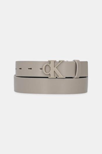 Kožený pásek Calvin Klein Jeans dámský, béžová barva, K60K613125