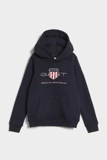 MIKINA GANT ARCHIVE SHIELD RAGLAN HOODIE EVENING BLUE