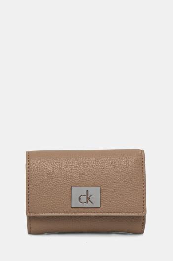 Peněženka Calvin Klein béžová barva, K60K612834