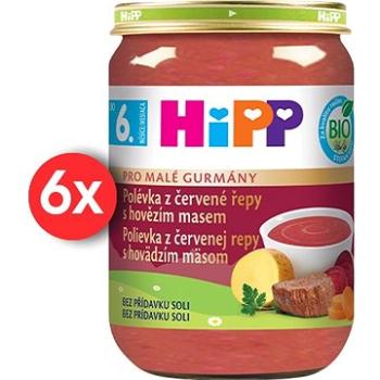 HiPP BIO Polévka z červené řepy s hovězím masem 6× 190 g (4062300436855)