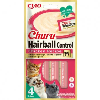 Churu lízací pochoutka Hairball kuře 4x14g