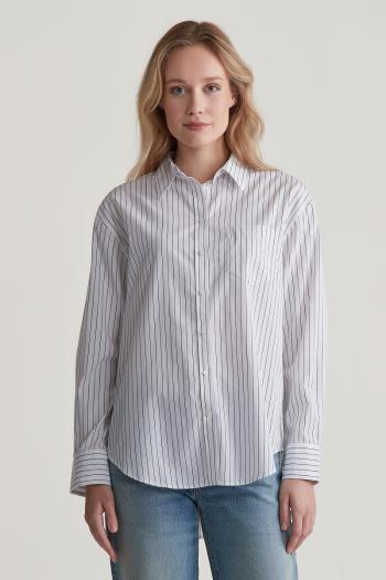 KOŠILE GANT REL STRIPED POPLIN SHIRT WHITE