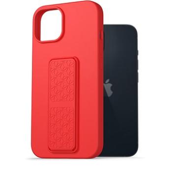 AlzaGuard Liquid Silicone Case with Stand pro iPhone 14 červené (AGD-PCSS0029R)