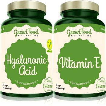 GreenFood Nutrition Hyaluronic Acid + Vitamin E sada pro krásné vlasy a pokožku