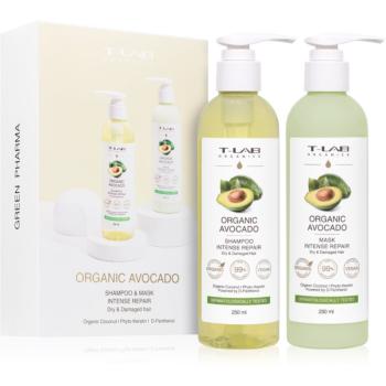 T-LAB Organics Organic Avocado Set dárková sada pro suché a poškozené vlasy