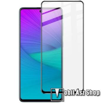 IMAK Pro+ előlap védő karcálló edzett üveg - FEKETE - 9H, A teljes felületén tapad! - SAMSUNG Galaxy Note10 Lite (SM-N770F) / SAMSUNG Galaxy A71 (SM-A715F) / SAMSUNG Galaxy A71 5G (SM-A716F) - GYÁRI