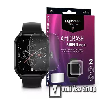 MyScreen Protector AntiCrash Shield Edge3D okosóra képernyővédő fólia - Ultra Clear, ÖNREGENERÁLÓ! - 2db - Xiaomi Amazfit GTS 4 - GYÁRI