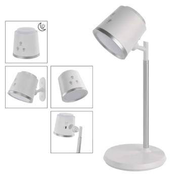 EMOS Bílá LED stolní nabíjecí magnetická lampa 4v1 6W Z7636W