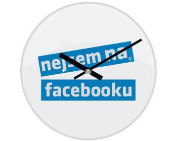 Hodiny skleněné Nejsem na Facebooku