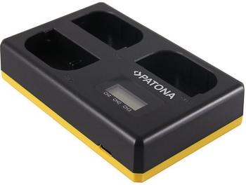 Akkumulátortöltő PATONA Triple - Canon LP-E6 + LCD