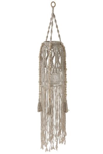 Skleněný závěsný svícen s provázky Macrame - Ø 25*125cm 95910