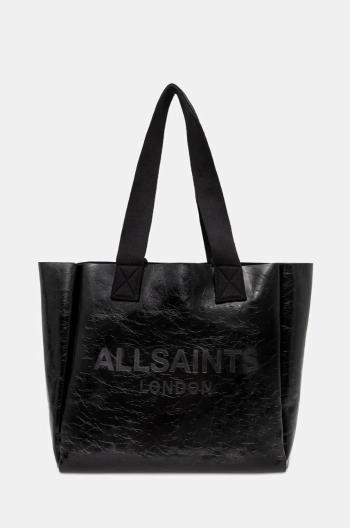 Kožená kabelka AllSaints IZZY SHINE černá barva, W055XB