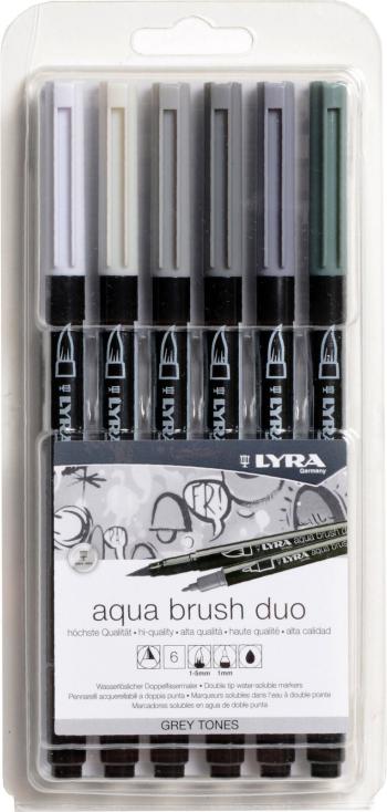 Lyra Double Tip Aqua Duo Fixy Grey Tones 6 ks